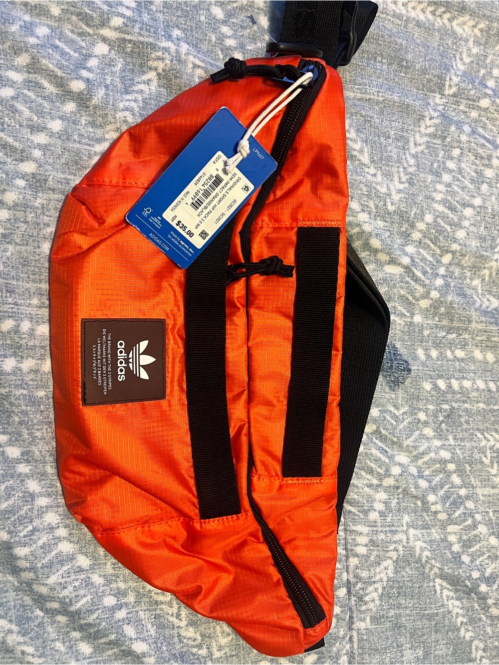 adidas Orange Waist Pack with Black Accents